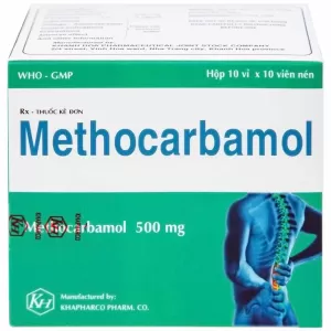 Methocarbamol 500mg Khapharco (10 vỉ x10 viên/hộp)