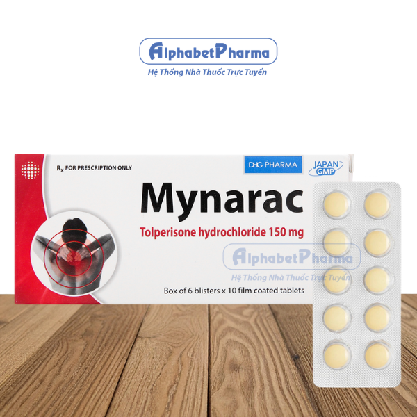 Thuốc giãn cơ Mynarac 150mg (6 vỉ x 10 viên/hộp)