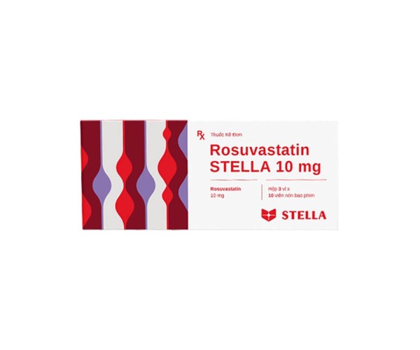 Thuốc điều trị mỡ máu Rosuvastatin Stella 10mg (3 vỉ x 10 viên/hộp)