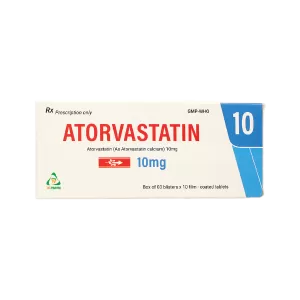 Atorvastatin TV.Pharm 10mg (3 vỉ x 10 viên/hộp)