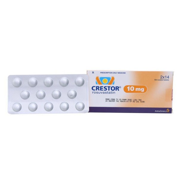 Thuốc điều trị rối loạn lipid máu Crestor 10mg (2 vỉ x 14 viên/hộp)