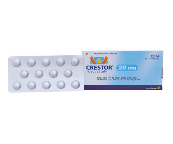 Thuốc trị mỡ máu Crestor 20mg (2 vỉ x 14 viên/hộp)