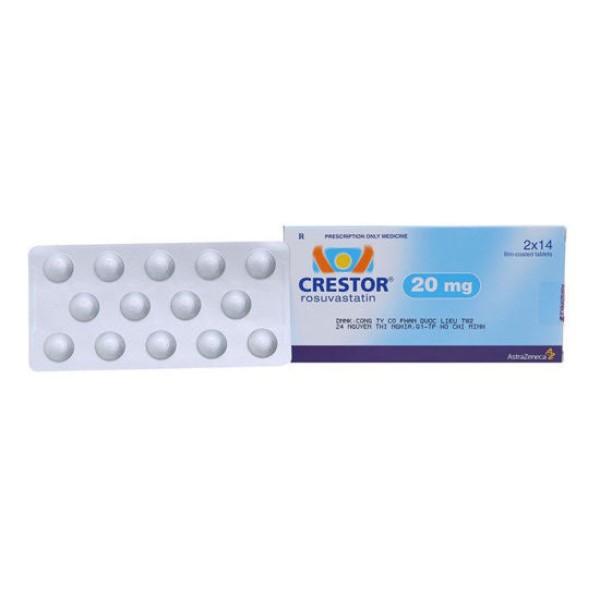 Thuốc trị mỡ máu Crestor 20mg (2 vỉ x 14 viên/hộp)