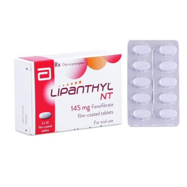 Thuốc trị mỡ máu Lipanthyl NT 145mg (3 vỉ x 10 viên/hộp)