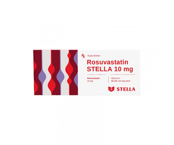 Thuốc điều trị mỡ máu Rosuvastatin Stella 10mg (3 vỉ x 10 viên/hộp)