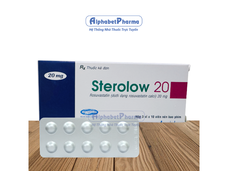 Thuốc trị mỡ máu Sterolow 20mg (3 vỉ x 10 viên/hộp)