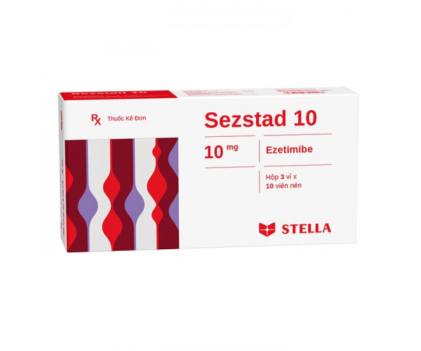 Thuốc trị mỡ máu Sezstad 10mg (3 vỉ x 10 viên/hộp)