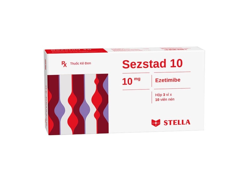 Thuốc trị mỡ máu Sezstad 10mg (6 vỉ x 10 viên/hộp)