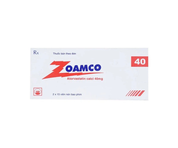 Thuốc điều trị rối loạn lipid máu Zoamco 40mg (2 vỉ x 15 viên/hộp)