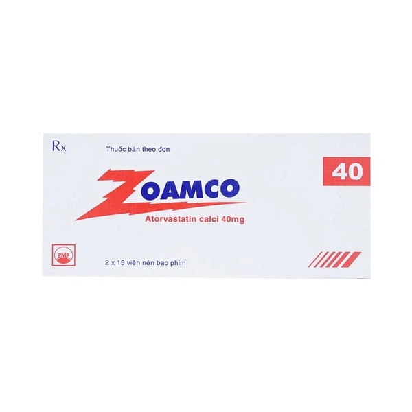 Thuốc điều trị rối loạn lipid máu Zoamco 40mg (2 vỉ x 15 viên/hộp)