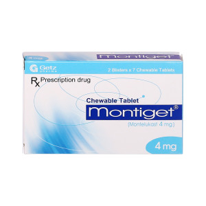 Thuốc dự phòng và điều trị hen suyễn mạn tính Montiget 4mg (2 vỉ x 7 viên/hộp)