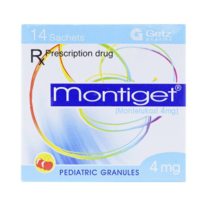 Thuốc điều trị hen suyễn trẻ em Montiget 4mg (14 gói/hộp)