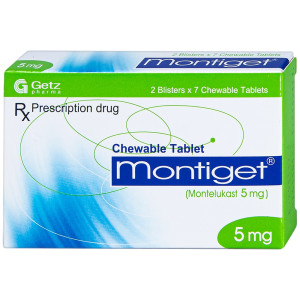 Thuốc dự phòng và điều trị hen suyễn mạn tính Montiget 5mg (2 vỉ x 7 viên/hộp)