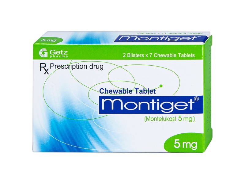 Thuốc dự phòng và điều trị hen suyễn mạn tính Montiget 5mg (2 vỉ x 7 viên/hộp)