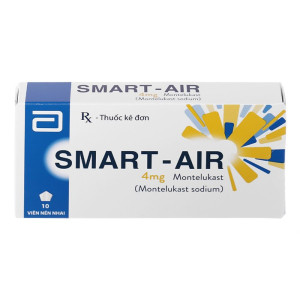  Thuốc điều trị hen phế quản Smart-Air 4mg (10 viên/hộp)