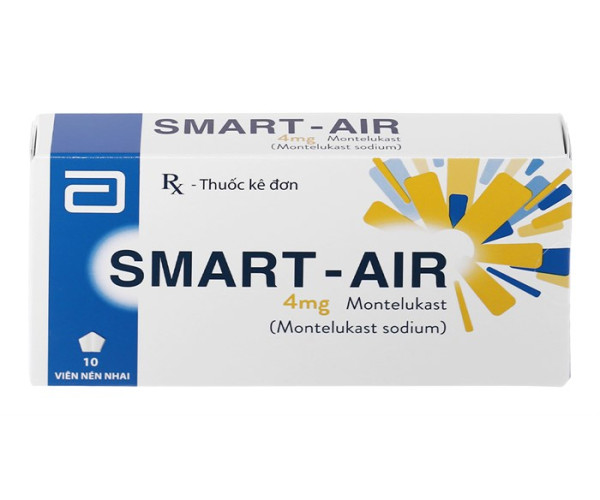 Thuốc điều trị hen phế quản Smart-Air 4mg (10 viên/hộp)