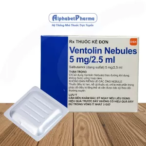 Ventolin Nebules 5mg (4 vỉ x 5 ống/hộp)