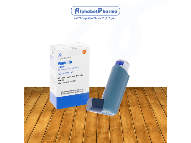 Thuốc xịt điều trị hen Ventolin Inhaler 100mcg