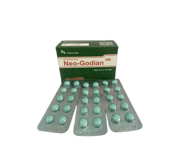 Thuốc điều trị ho, long đờm  Neo-Godian (10 vỉ x 10 viên/hộp)