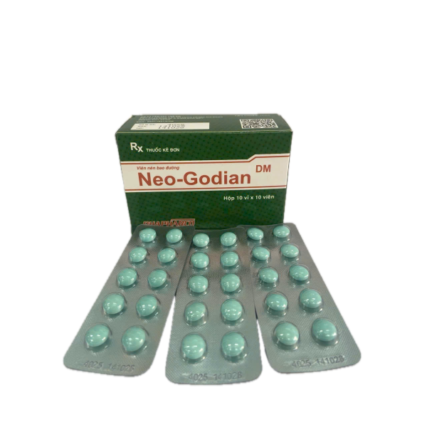 Thuốc điều trị ho, long đờm  Neo-Godian (10 vỉ x 10 viên/hộp)