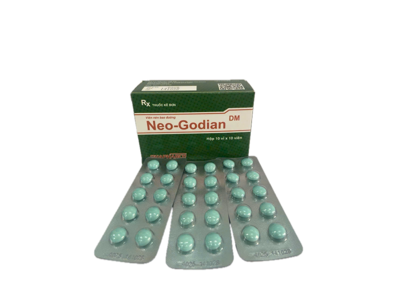 Thuốc điều trị ho, long đờm  Neo-Godian (10 vỉ x 10 viên/hộp)