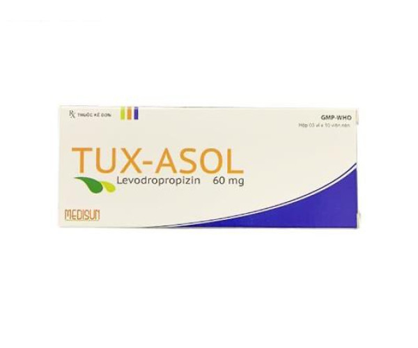 Thuốc trị ho trong bệnh lý hô hấp Tux-asol (3 vỉ x 10 viên/hộp)