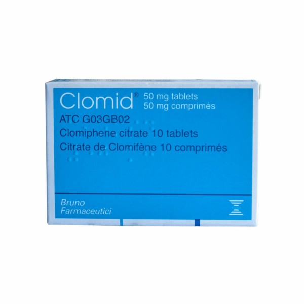 Thuốc điều trị tình trạng không rụng trứng, rối loạn buồng trứng trứng Clomid 50mg (10 viên/hộp)
