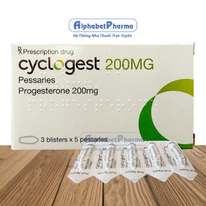Viên đặt điều trị hội chứng tiền kinh, trầm cảm sau sinh Cyclogest 200mg (3 vỉ x 5 viên/hộp)