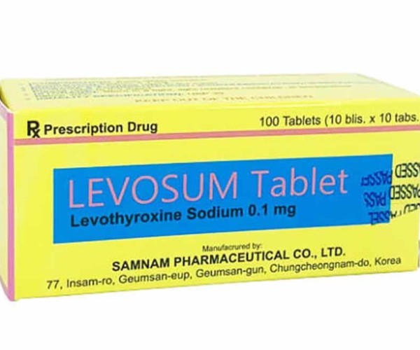 Thuốc trị bệnh lý tuyến giáp Levosum 0.1mg (10 vỉ x 10 viên/hộp)