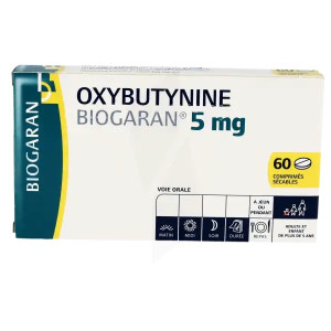 Thuốc điều trị tiểu tiện không kiểm soát Oxybutynine Biogaran 5mg (60 viên/hộp)