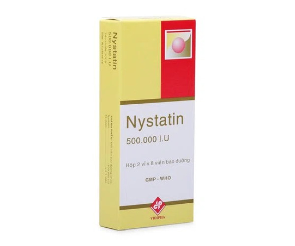 Thuốc phòng và điều trị nhiễm nấm Candida Nystatin 500.000 I.U Vidipha (2 vỉ x 8 viên/hộp)