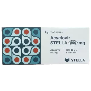 Acyclovir Stella 800mg (10 vỉ x 5 viên/hộp)