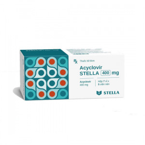 Thuốc kháng virus Acyclovir Stella 400mg (7 vỉ x 5 viên/hộp)