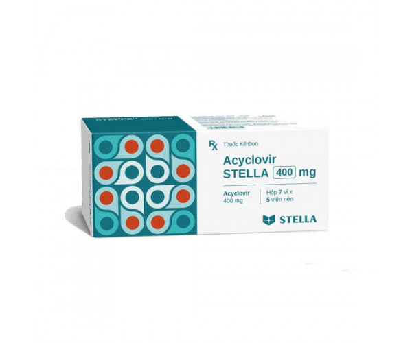 Thuốc kháng virus Acyclovir Stella 400mg (7 vỉ x 5 viên/hộp)