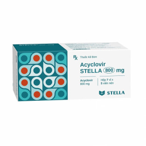 Thuốc kháng virus Acyclovir Stella 800mg (7 vỉ x 5 viên/hộp)
