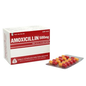 Thuốc kháng sinh Amoxicillin 500mg MKP (10 vỉ x 10 viên/hộp)