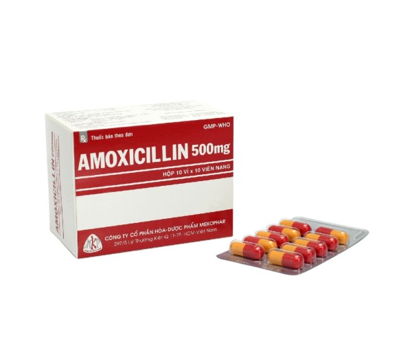 Thuốc kháng sinh Amoxicillin 500mg MKP (10 vỉ x 10 viên/hộp)