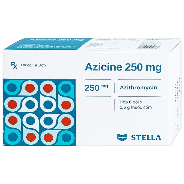 Thuốc kháng sinh Azicine 250mg (6 gói/hộp)