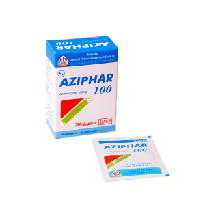 Thuốc kháng sinh Aziphar 100mg (10 gói/hộp)