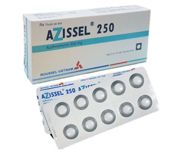 Thuốc kháng sinh Azissel 250mg (2 vỉ x 10 viên/hộp)