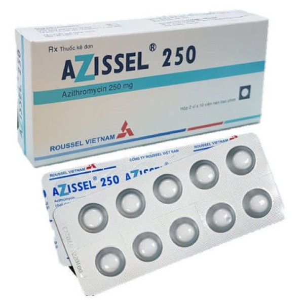 Thuốc kháng sinh Azissel 250mg (2 vỉ x 10 viên/hộp)