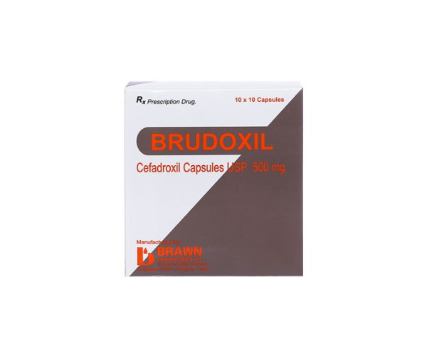 Thuốc kháng sinh Brudoxil 500mg (10 vỉ x 10 viên/hộp)