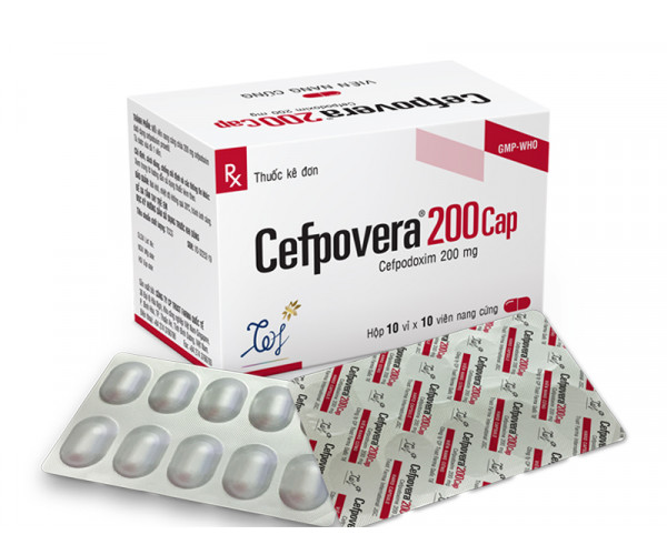 Thuốc kháng sinh Cefpovera 200mg (10 vỉ x 10 viên/hộp)