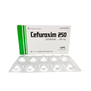 Thuốc kháng sinh Cefuroxim 250mg VPC (10 viên/hộp)