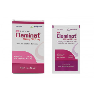 Thuốc kháng sinh Claminat 500mg/62.5mg (12 gói/hộp)