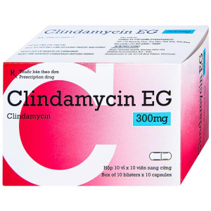 Thuốc kháng sinh Clindamycin EG 300mg (10 vỉ x 10 viên/hộp)