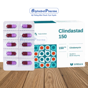 Thuốc kháng sinh Clindastad 150mg (10 vỉ x 10 viên/hộp)