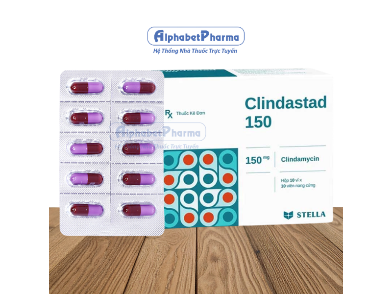 Thuốc kháng sinh Clindastad 150mg (10 vỉ x 10 viên/hộp)