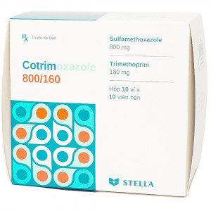 Thuốc kháng sinh Cotrimoxazole 800/160 Stella (10 vỉ x 10 viên/hộp)