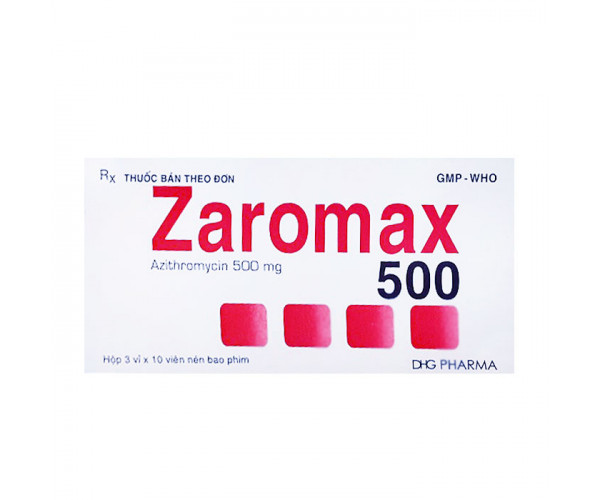 Thuốc kháng sinh Zaromax 500mg (3 vỉ x 10 viên/hộp)
